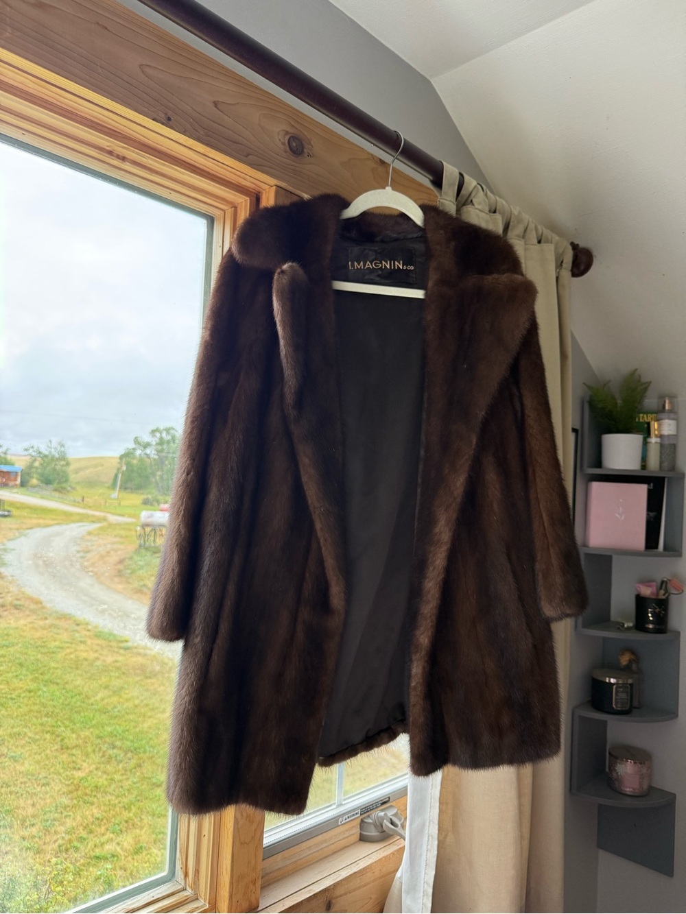 Vintage I. Magnin & Co. Chocolate Brown Fur Coat | Genuine Vintage Fur